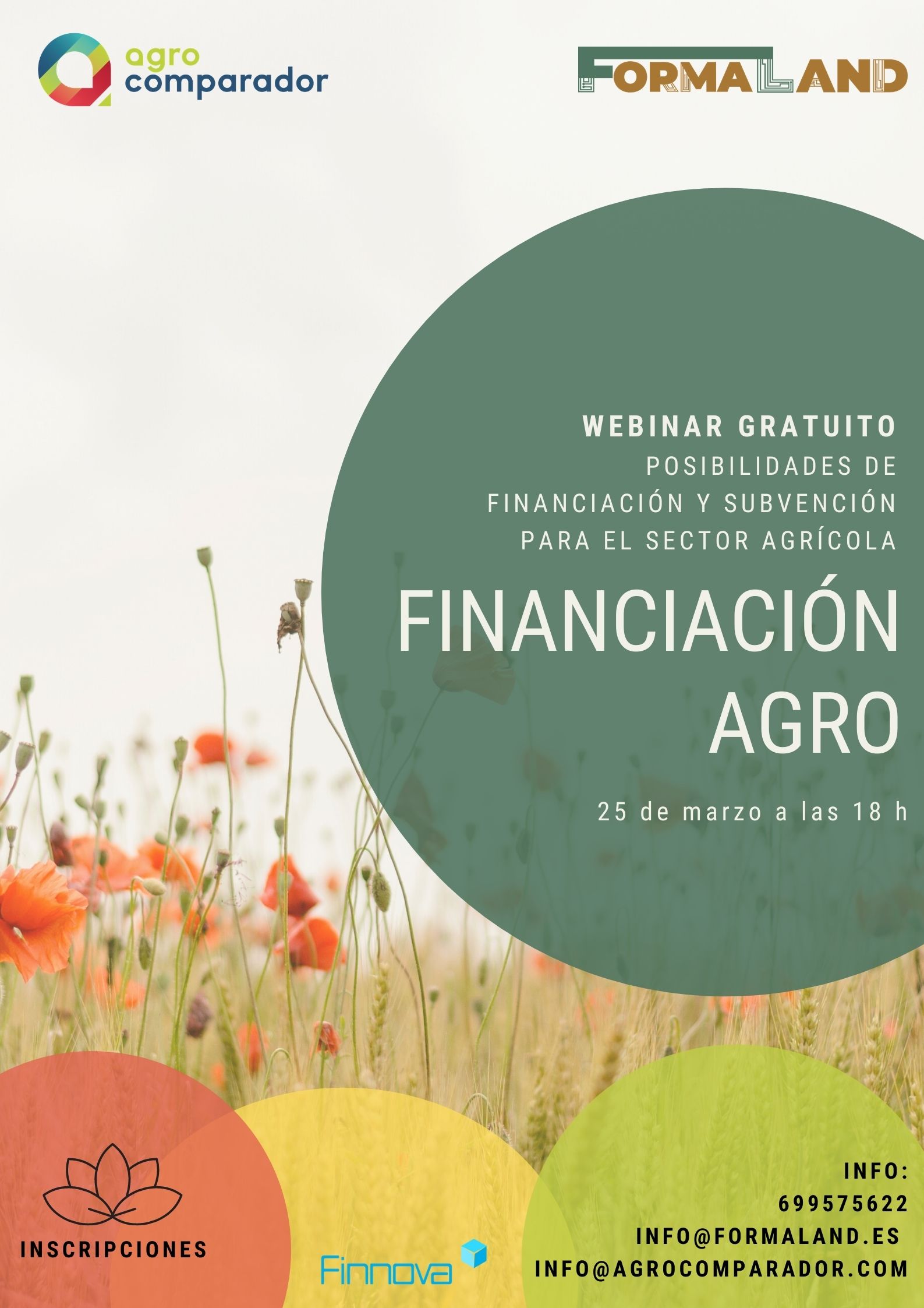 Llega la segunda jornada sobre Next Generation EU en el sector agroalimentario de la mano de Formaland Agro Campus, Agrocomparador y Finnova